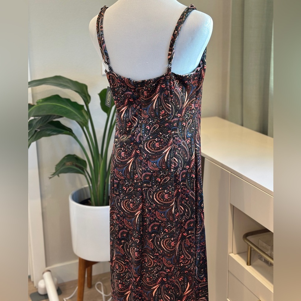 Sage Collective Paisley Velvet Midi Dress - Picture 5 of 10